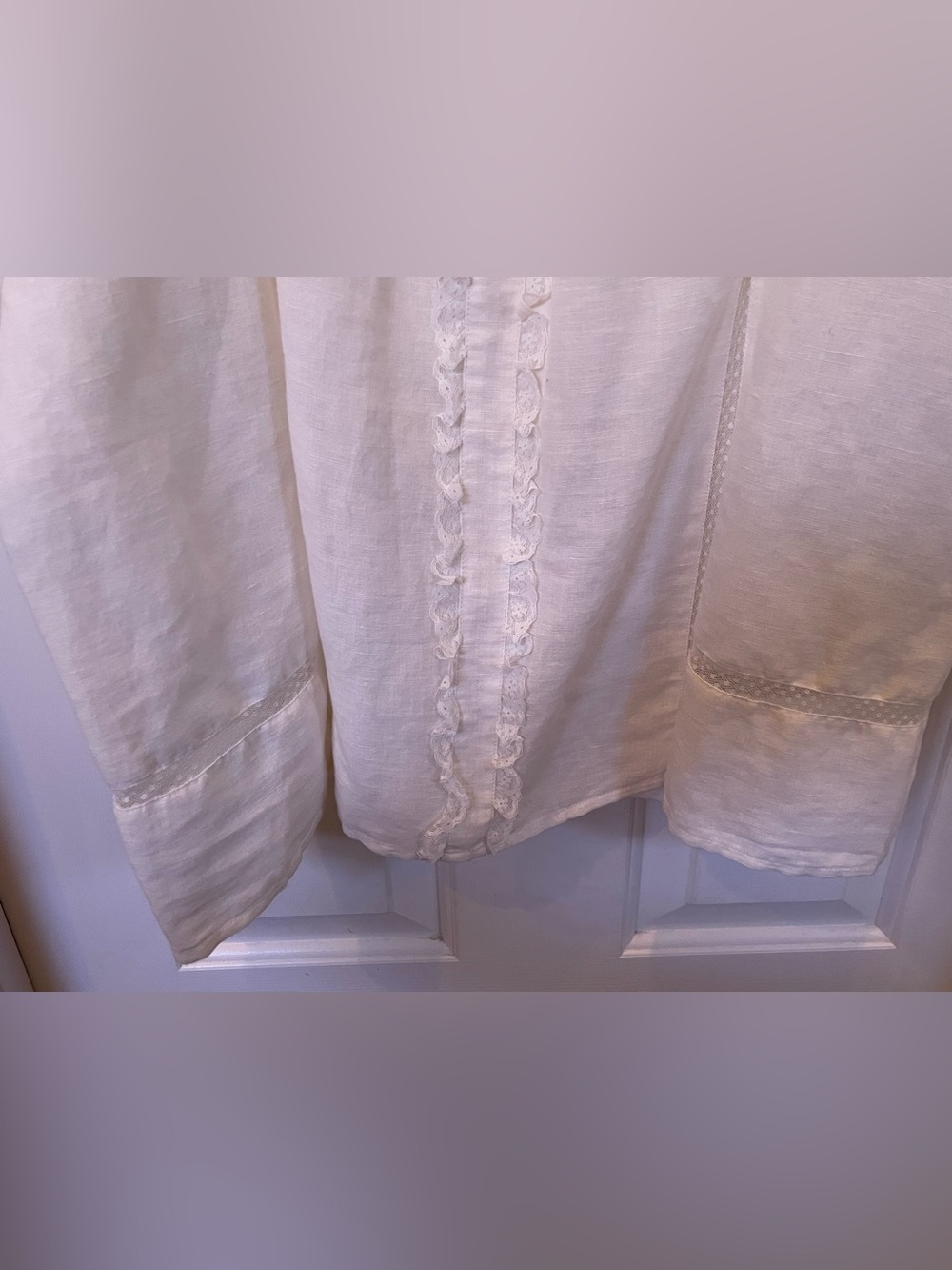 Sezane Frances Blouse in Ecru Size 8/Fr 40 - Picture 6 of 13